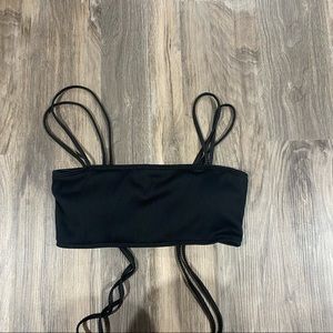 black ribbed zaful bikini top